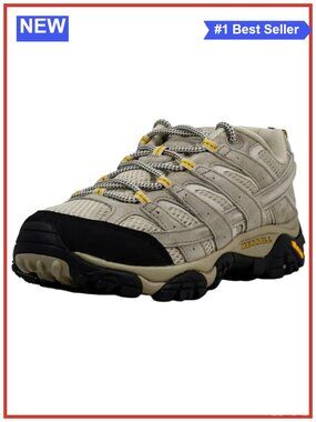 Merrell Moab 2 Vent Hiking Shoes - Leather Mesh Lace-Up Outdoor Trail